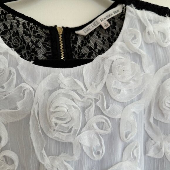 RACHEL Rachel Roy white and black sleeveless top - Picture 2 of 4